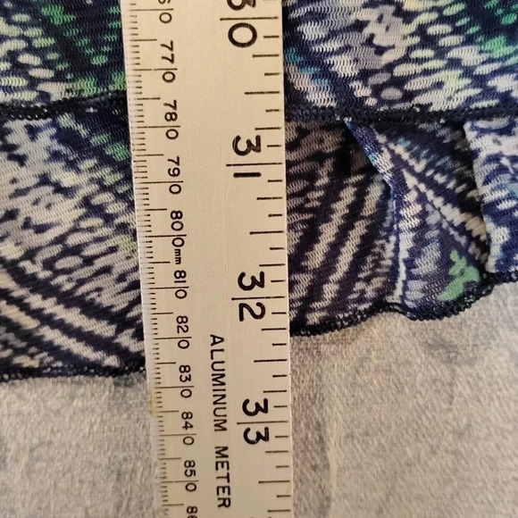 Croft & Barrow Blue & Green Blouse Short Ruffle Sleeve Peplum Size 3X - Picture 11 of 11